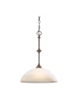 Hampton Bay Bristol Collection 1 Nutmeg Bronze Pendant/tea-stained Glass Shade. Fixed Price $38.00.