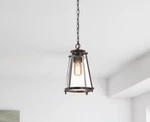 Lnc Oil Bronze Pendant Light Vintage Seeded Chain Glass Hanging A03628. Fixed Price $49.99.