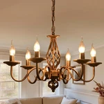 Ganeed French Country Chandeliers, 6 Lights Rustic Vintage Metal Pendant Ligh.... Fixed Price $113.82.