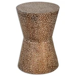 Uttermost 24461 Cutler Drum Hourglass Copper Bronze Accent Table. Fixed Price $240.00.