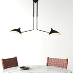 Mid Century Two Arm Ceiling Lamp Semi-flush Mount Black Rotating Shade. Fixed Price $172.70.
