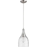 Quorum International 8 Wide Mini Pendant With Patterned/etched Glass. Fixed Price $137.00.