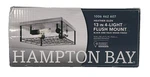 Hampton Bay Heather Glen 4-LIGHT Black Square Flush Mount Ceiling. Fixed Price $22.99.