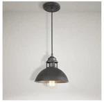 Lnc Industrial 1-LIGHT Brushed Silver Black Island Pendant Dome Shade. Fixed Price $31.92.