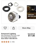 Armacost Lighting 211125 Recessed Mini Integrated Led Puck Soft White (3000K). Fixed Price $10.00.