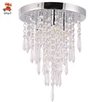 Modern Crystal Chandelier Flush Mount Pendant Ceiling Lamp Fixture 3-LIGHT. Fixed Price $41.00.