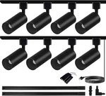 Black GU10 Led Lighting Kit With 8 Spotlights And 2 Tracks. Fixed Price $131.99.