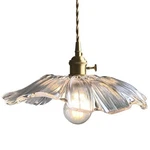 E27 Lotus Leaf Glass Gold Copper Modern Nordic Pendant Lights Hanging Lamp Ki.... Fixed Price $56.41.