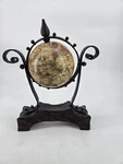 Brutaliat Old World Wrought Iron Wood Base Globe Made Spain ***read***. Fixed Price $58.00.