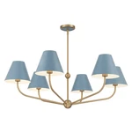 Crystorama Lighting Group XAV-B9316 Xavier 40"W Vibrant Gold / Blue. Fixed Price $698.00.