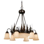 Yosemite 9-LIGHT Chandelier Rustic Bowl Style 27 Inches Tall 28.5. Fixed Price $649.99.