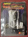 Satco Lighting Live End Cord Kit, Black - TP157, With White Chord, Package Open. Fixed Price $16.79.