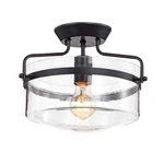 Warehouse Of Tiffany CM018/1 Merwin Semi-flush Ceiling Light, Matte Black/meta. Fixed Price $106.99.