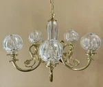 Waterford Crystal Chandelier Brass 5LIGHT Traditional Gasolier Style Lismore. Fixed Price $2450.00.