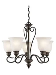 Kichler 42906OZ Tanglewood 5 Light Chandelier Olde Bronze Satin Etched Glass. Fixed Price $69.99.