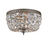 Crystorama 2 Light Clear Italian Crystal Ceiling Mount, Bronze 710-EB-CL-I. Fixed Price $219.99.