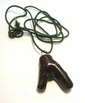 Pacific Island Black Coral Pendant 6.8 Grams 1/4 Lot 40J15. Fixed Price $88.00.