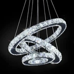 Dixun Led Chandeliers Modern Ceiling Light Fixture 3 Rings Adjustable Stainle.... Fixed Price $155.68.