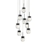 Modern Forms Double Bubble 9LT 17" Led Round PENDANT/3000K, Black PD-82009R-BK. Fixed Price $2341.60.