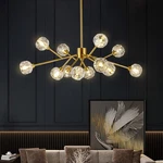 Crystal Pendant Chandelier 12 Lights Modern Sputnik Mid Century Brass Weesalife. Fixed Price $299.99.