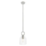 Innovations Hudson 1LT 6" Stem Mini Pendant/bell Sn/cl 485-1S-SN-G487-6CL. Fixed Price $341.00.