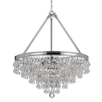 Crystorama Calypso 8 Light Crystal Teardrop Chrome Chandelier 24X27' 137-CH. Fixed Price $1118.40.