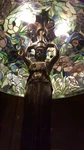 Warehouse Of Tiffany 31" Goddess Stained Style Glass Lamp (shade & Base). Fixed Price $175.00.