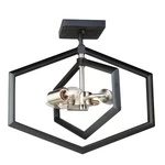 Artcraft AC10993 Preston 3-LIGHT Semi-flush Mount Matte Black & Brushed Nicke. Fixed Price $20.84.