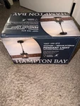 Hampton Bay Wickford 1-LIGHT Weathered Bronze Outdoor Pendant Fixture. Fixed Price $42.95.