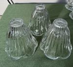 3 Vintage Tulip Shaped Crystal Glass Sconce Ceiling Light / Fan Lamp Shades. Fixed Price $22.00.