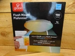 Globe Duo Bright 11" Flush Mount 980 Lumen 14-WATT Color Adjustable Light. Fixed Price $15.96.