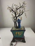 Unique Antique Tea House Painted Translucent Porcelain Lamp Nitelite Ca 1920. Fixed Price $149.00.
