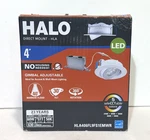 Halo 4" Direct Mount Led Gimbal Adjustable Recessed Light HLA406FL9FS1EMWR. Fixed Price $18.39.