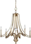 Feiss F3075/6SG Evington Candle Chandelier, Opal Etched Tapered Glass Shade. Fixed Price $389.99.