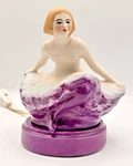 Beautiful, Vintage Fulper Ballerina Perfume Lamp- CA:1920'S- Purple Glaze -exlnt. Fixed Price $145.00.