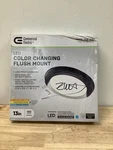 Commercial Electric JJU3011L-2/MB 13 In. Matte Black Selectable Led Flush Mount. Fixed Price $29.69.
