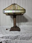 Vtg Arroyo Craftsman Mission Style Prairie Table Lamp Frank Lloyd Wright. Fixed Price $850.00.