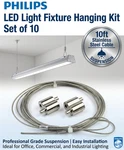 Philips Led Light Fixture Hanging Kit 10FT Stainless Steel Suspension Set Of. Fixed Price $50.00.