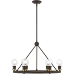 Livex Lighting 47166-07 Lansdale Chandelier Bronze With Antique Brass Accents. Fixed Price $531.96.