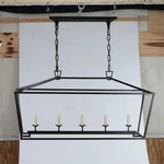 Visual Comfort Darlana 5-LIGHT Med. 41" Long Linear Lantern CHC2156AI Iron. Fixed Price $395.00.
