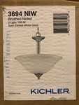 Kichler Lighting 3694NIW Armida Semi Flush Mount Light, Brushed Nickel. Fixed Price $79.95.