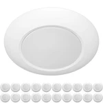 Zago 20 Packs 6 Inch Led Disk Light Surface Mount Low Profile Recessed Retrof.... Fixed Price $197.19.