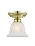 Livex Lighting 1350 Brass Essex Semi-flush Ceiling Fixture With 1-LIGHT. Fixed Price $79.96.