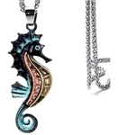 Pendant Necklace Patina Finish 18" Stainless Steel Chain. Fixed Price $12.95.