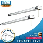 Pack 120W Led Shop Light Tube Bulbs 5000K Commercial Hanging Lamp 15600 Lumens. Fixed Price $88.05.