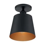 Nuvo Lighting Motif 7.25" Semi-flush, Black/gold Accents 60-7331. Fixed Price $111.99.