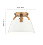 Elk Lighting ELW82720-3-WHG Flush Mount Ceiling White Glass Gold 9.5 New. Fixed Price $35.71.