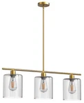 Yansun 3-LIGHT Gold Pendant Fixtures With Clear Glass Shade. Fixed Price $93.60.