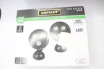 (2-PK) Defiant 120-DEG Motion Activated Integrated Led Flood Light Black. Fixed Price $11.98.