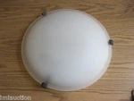Access Lighting 50049 Nimbus Frosted Glass Flush Mount Rust 16". Fixed Price $59.95.